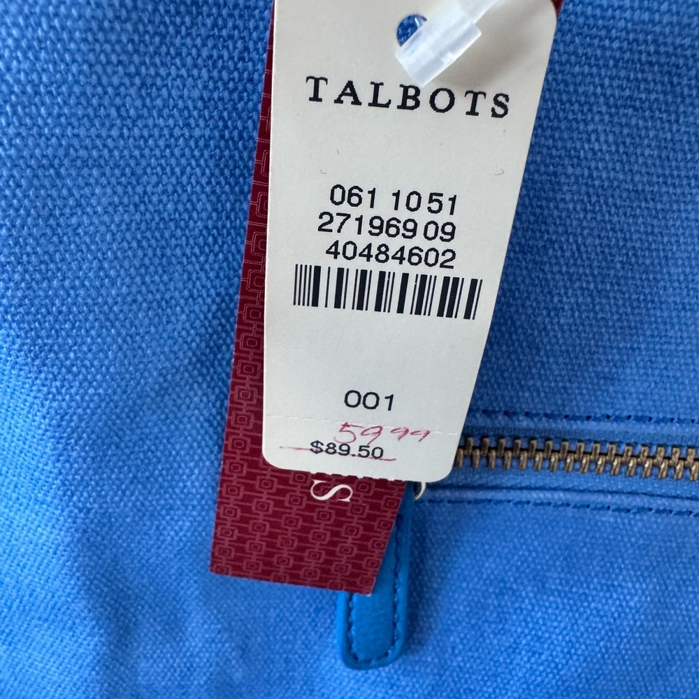 Talbots Sky Blue Tote Bag - Picture 5 of 8